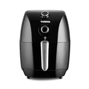 Tower T17025 Vortx Compact Air Fryer with Rapid Air Circulation, 30-Minute Timer, 1.5L, 900W, Black