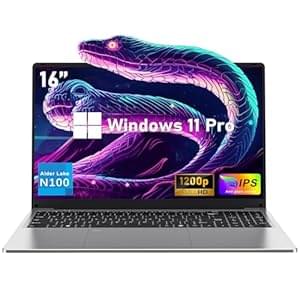16 Inch Laptop Pc Computer, Notebook RAM 16GB+SSD 1TB, Processor N100 (up to 3.4Ghz) Full HD 1920x1200P, Laptop Computer Keyboard with Backlight, Window 11 Pro, USB 3.0, 6000mAh, HDMI